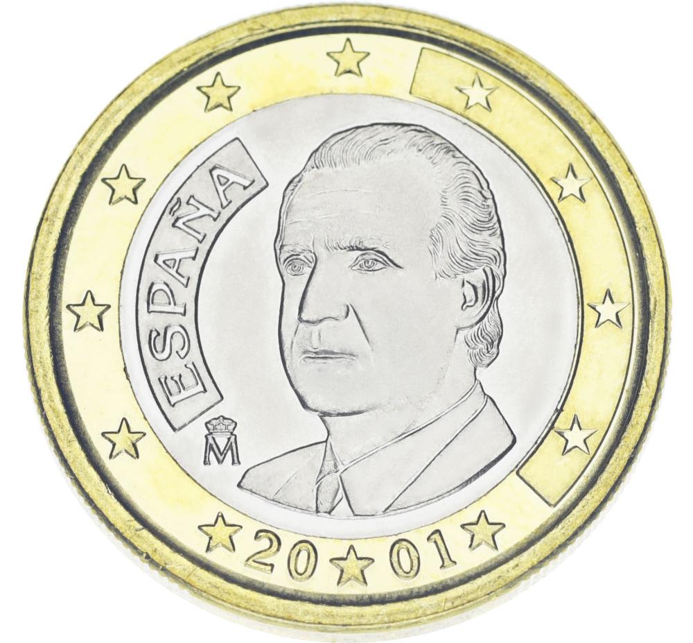 Коллекционная монета Испания 1 евро 2001 Биметалл AU-UNC (М22001)