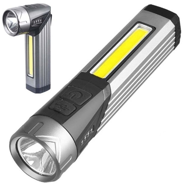 Ліхтарик світлодіодний 508-OSL + COB портативний поворотний USB магнітний (23678374) - фото 3 Ліхтарик світлодіодний 508-OSL + COB портативний поворотний USB магнітний (23678374) - фото 3