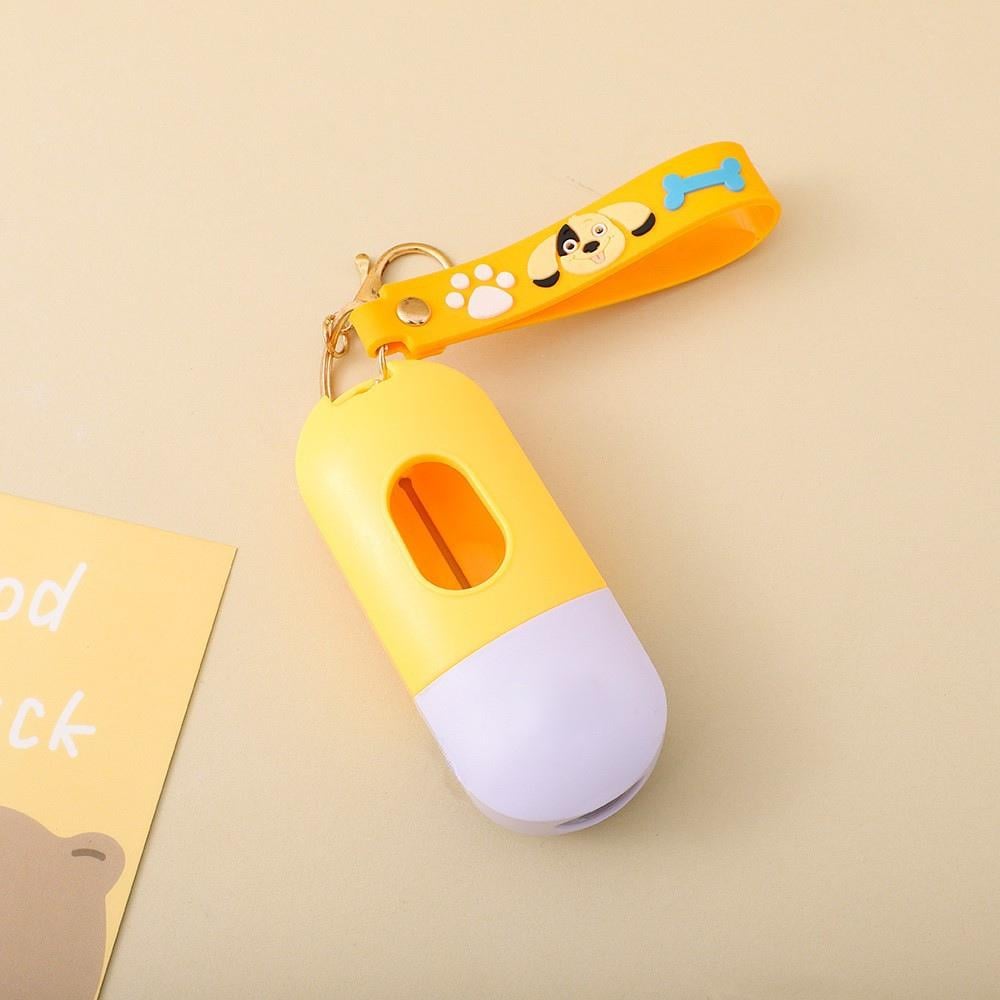 Контейнер диспенсер для уборки за животными Желтый Контейнер диспенсер для уборки за животными Желтый