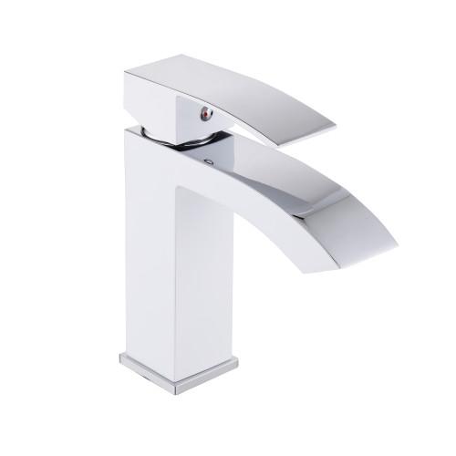 Смеситель для раковины Q-tap Swan Cascada Chrome/White (QTVSWA270CRW45568)