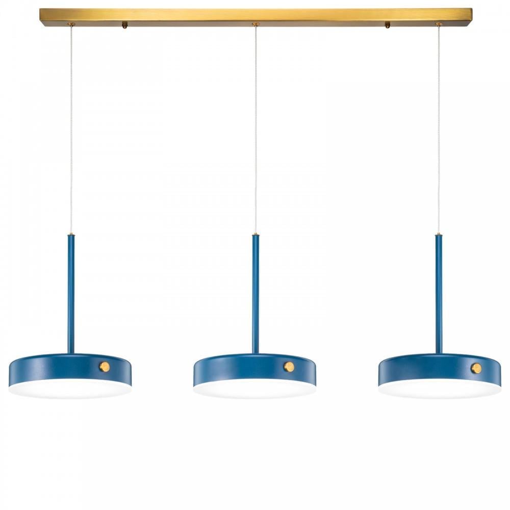 Светильник подвесной BUTTON-3 LED на планке Blue