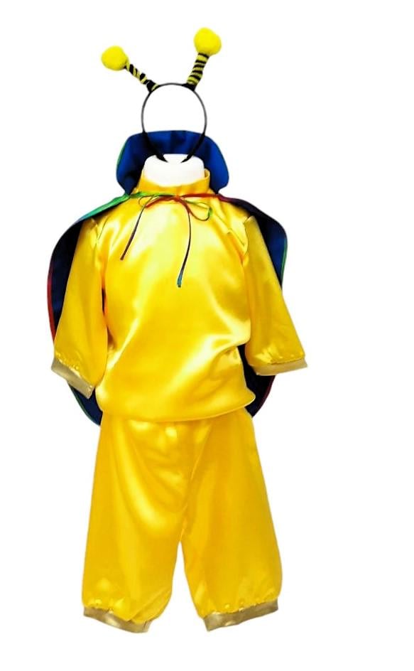 Карнавальный костюм Жук Светлячок атласный 110 см Желтый