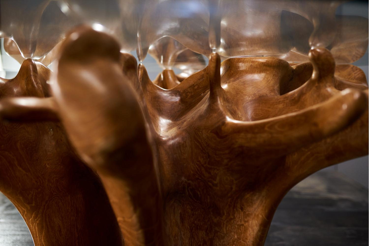 Cтол из дерева тик со стеклом (D.K.A-10) - фото 4 Cтол из дерева тик со стеклом (D.K.A-10) - фото 4