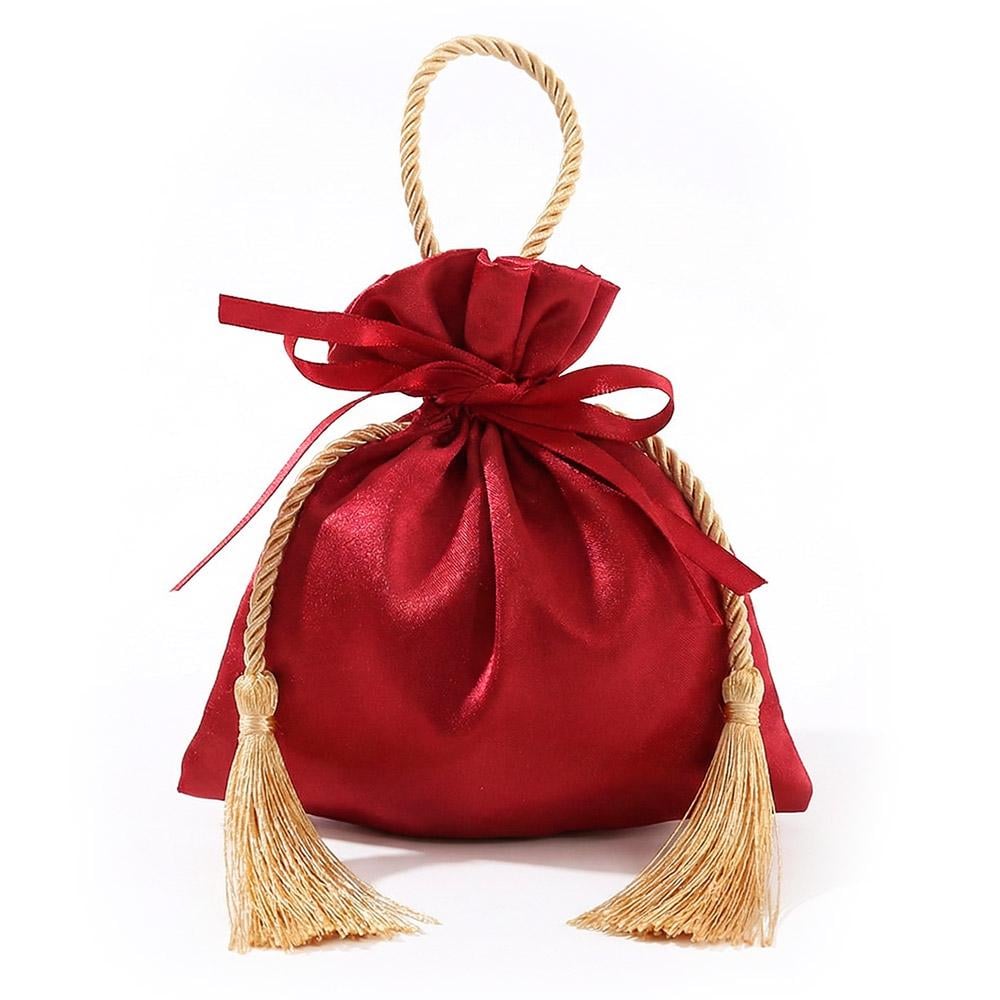 Подарочные мешочки сатиновые  LOSSO Deluxe 16x16 см 5 шт. Красный (571757497)