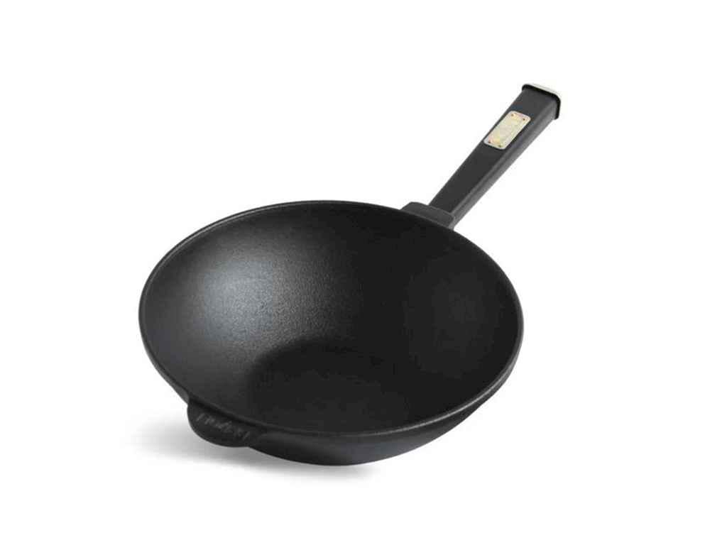 Сковорода WOK Brizoll 2,2л 240х70 мм з дерев`яною ручкою Black (940883)