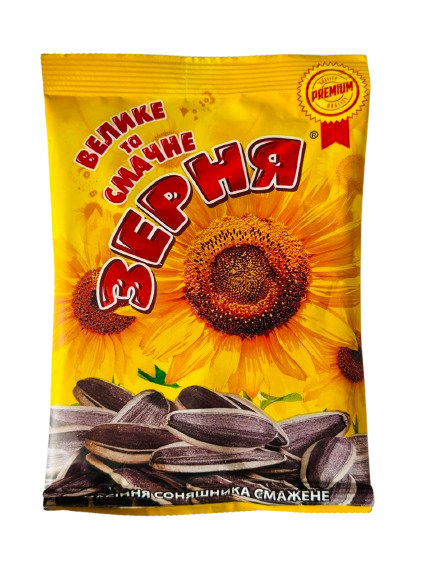 Насіння соняшнику смажене Велике та Смачне Зерня м/у 90 г