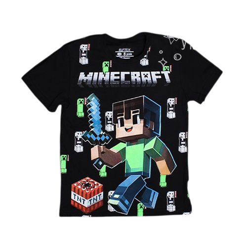 Футболка дитяча світиться у темряві Minecraft Стів 140 см