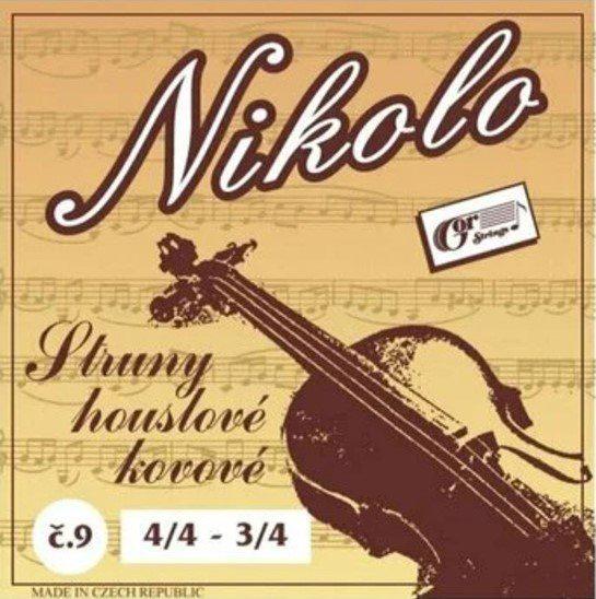 Струны для скрипки GorStrings Nikolo № 9 Violin Strings Metal 4/4-3/4 (112571)
