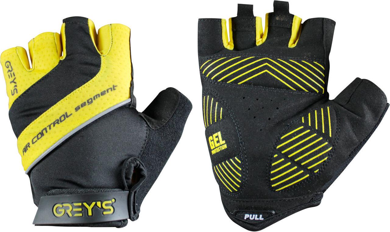 Перчатки GREY'S гелевые вставки M Черный/Желтый (GR18342)