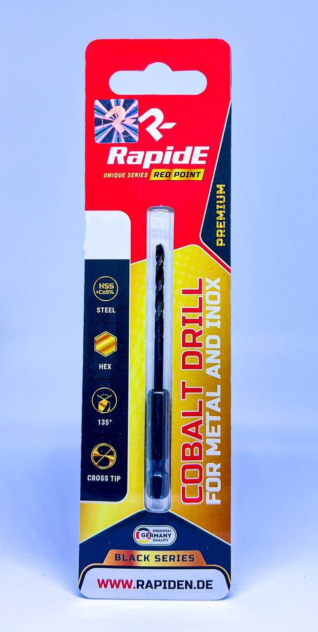 Свердло по металу RapidE HEX Black series з шестигранним хвостовиком 8,5 мм (НФ-00003323)