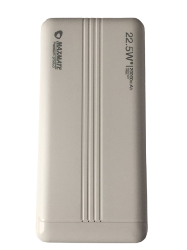 Повербанк Maxmate 20000 mAh 22,5W Turbo Charging Белый 2 USB