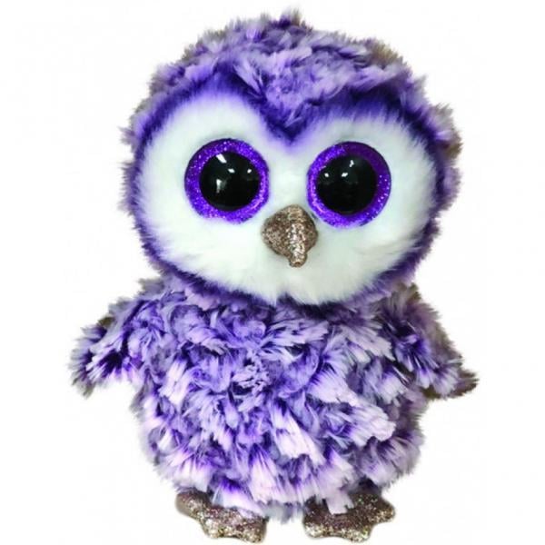 Мягкая игрушка TY Beanie Boo's сова Moonlight 15 см Фиолетовая (36325)