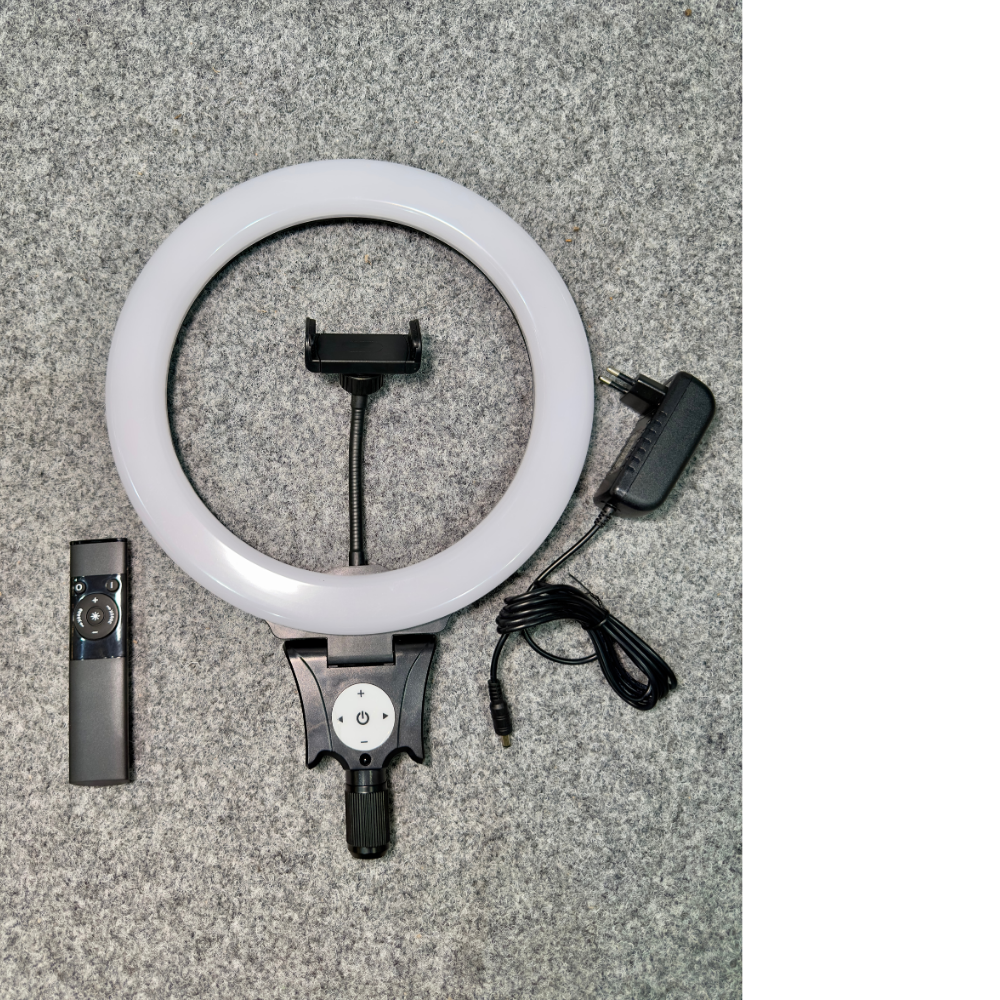 Кольцевая LED-лампа для телефона со штативом от сети с пультом 30 см 3000K-6000K 24 Вт (HQ-12N8809) - фото 15 Кольцевая LED-лампа для телефона со штативом от сети с пультом 30 см 3000K-6000K 24 Вт (HQ-12N8809) - фото 15