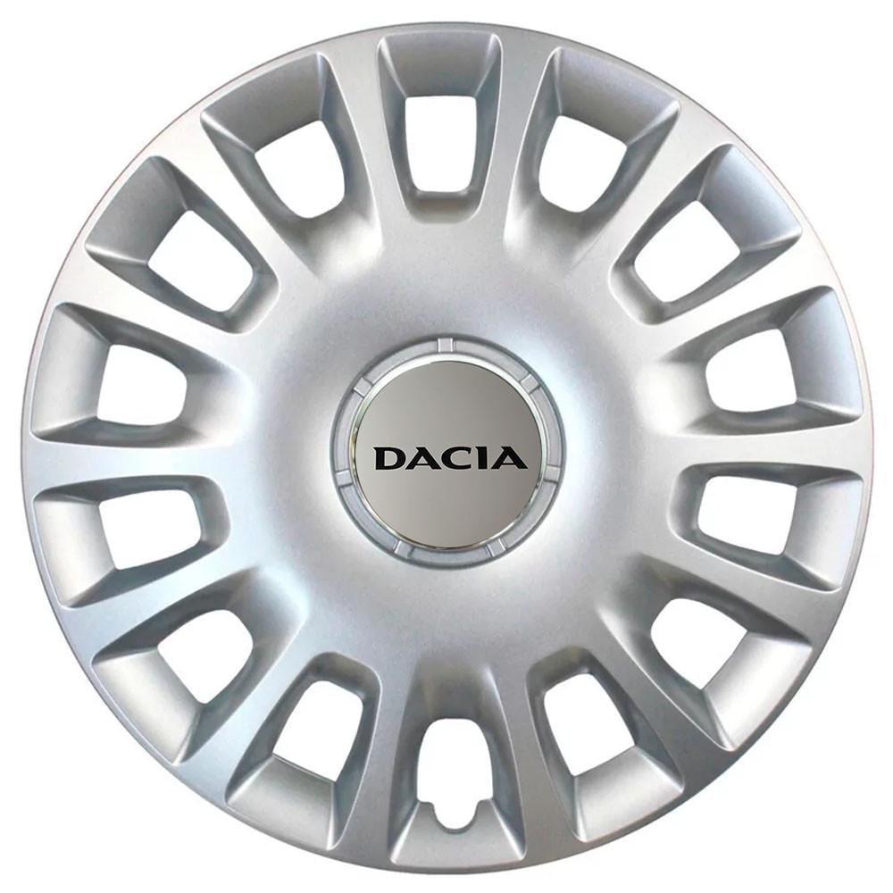 Колпаки SJS 307 с логотипом Dacia R15 4 шт. Серебряный (2654557682)