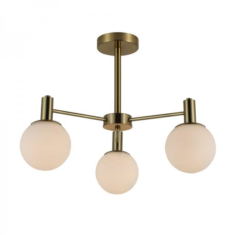 Люстра потолочная накладная ARDERO BL1530 NEAPOL под лампу Золотой/Белый (27712609)