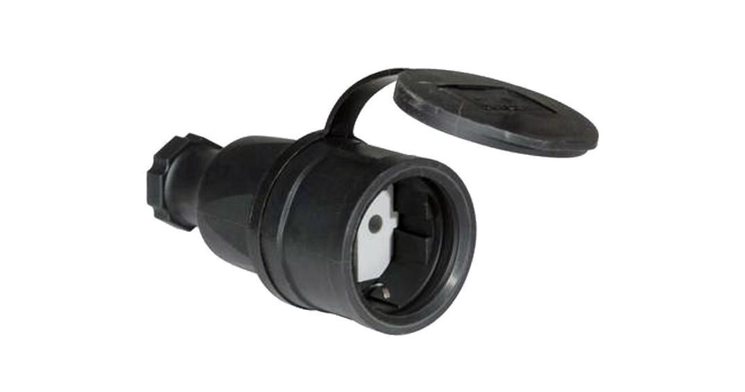 Кабельное гнездо PCE Electric 2511-s SHUKO-типа IP44 с кабельным уплотнителем с резиновой крышкой (000007780)