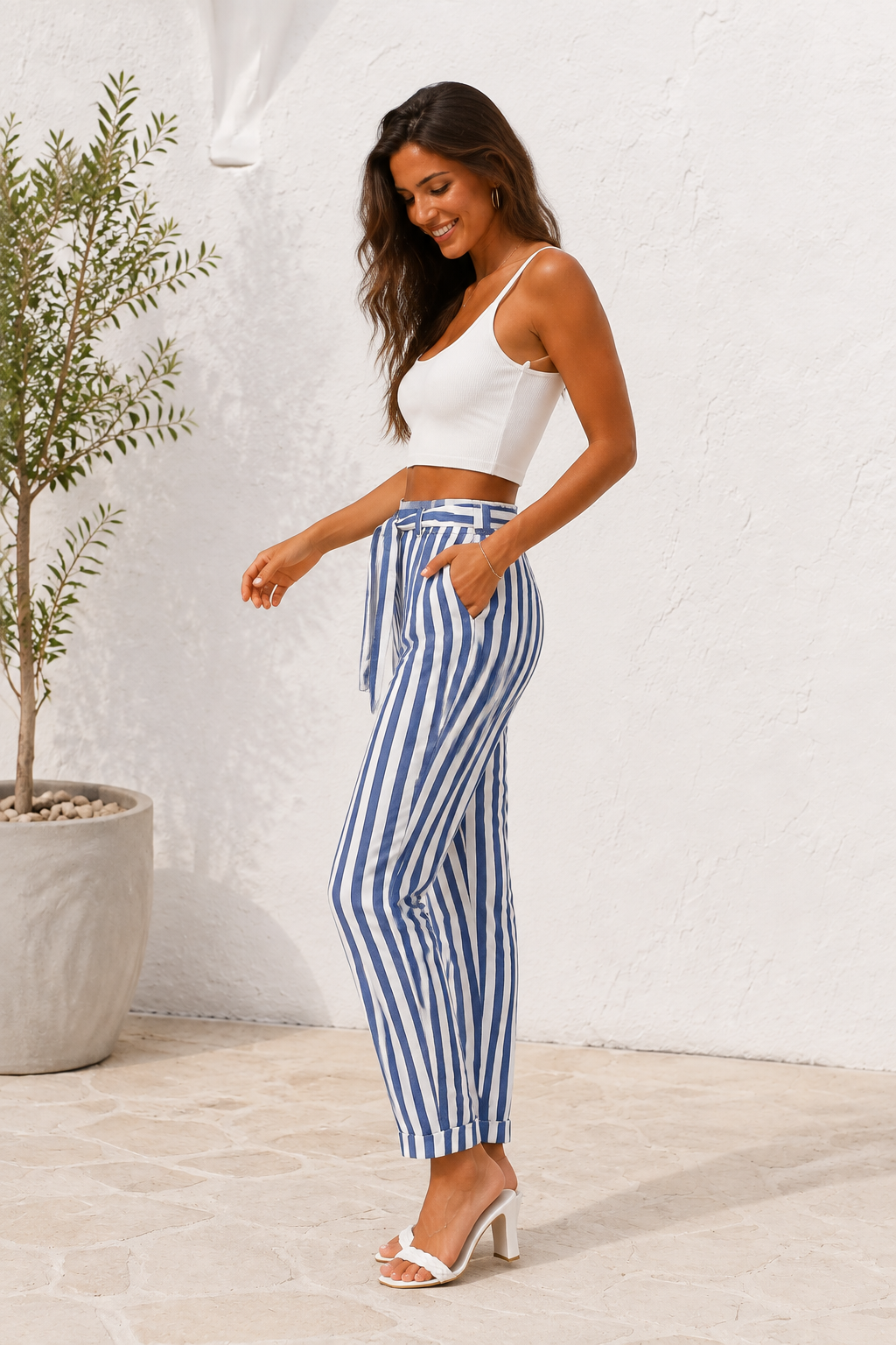 Брюки женские летние Bershka L (26127765)