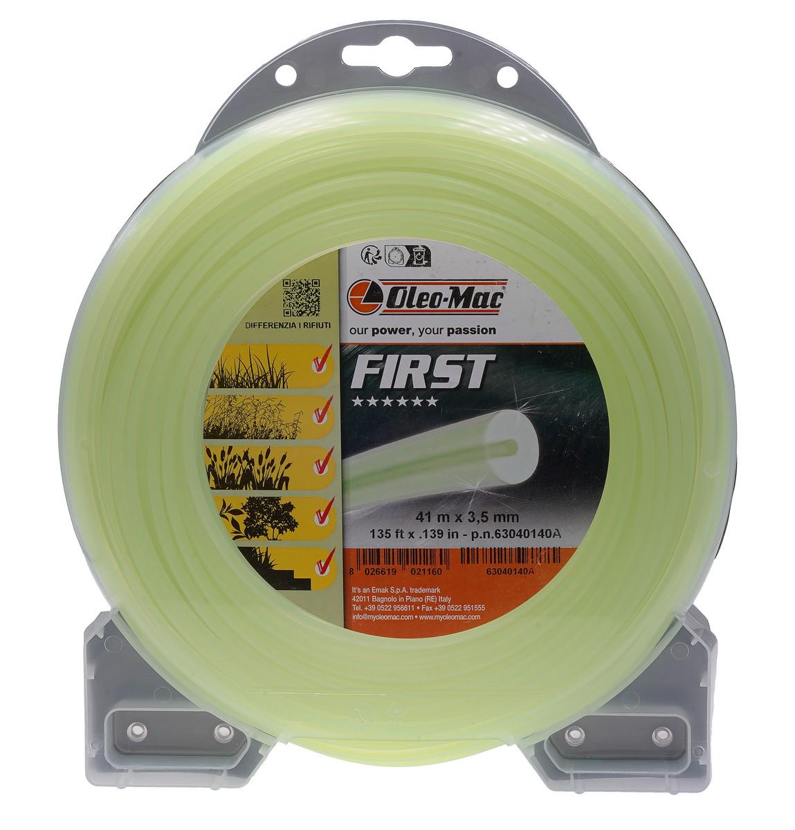Леска триммера Oleo-Mac FIRST POWER passion 3,5х41 м/круг код 63040140А (les608) Леска триммера Oleo-Mac FIRST POWER passion 3,5х41 м/круг код 63040140А (les608)