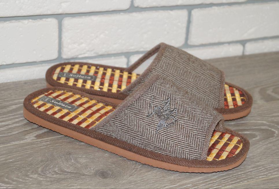 Тапочки комнатные Sollaza р. 40/41 26,5 см Коричневый (30614-4041)