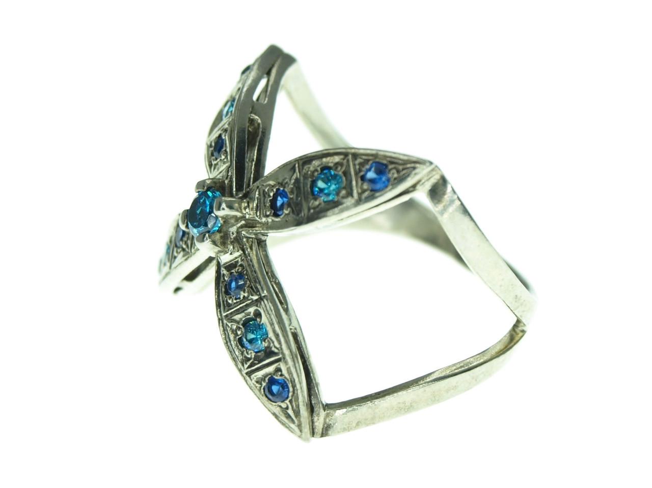 Каблучка зі срібла зі фіанітом карат 0,51 проба 925 3,70 г р. 18,5 (2101850098) - фото 2