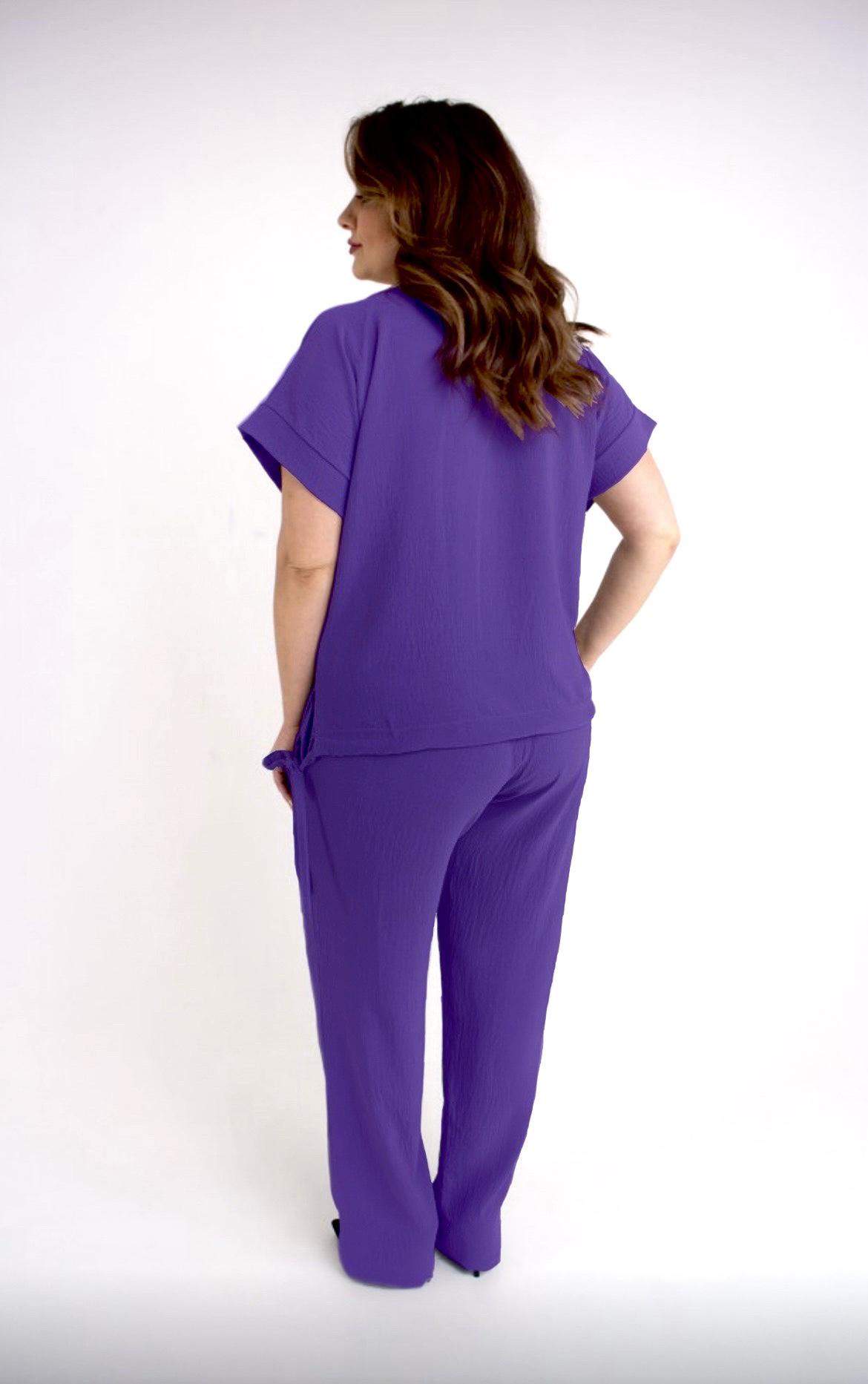 Костюм штапельный женский Амелия р. 56 Фиолетовый - фото 3