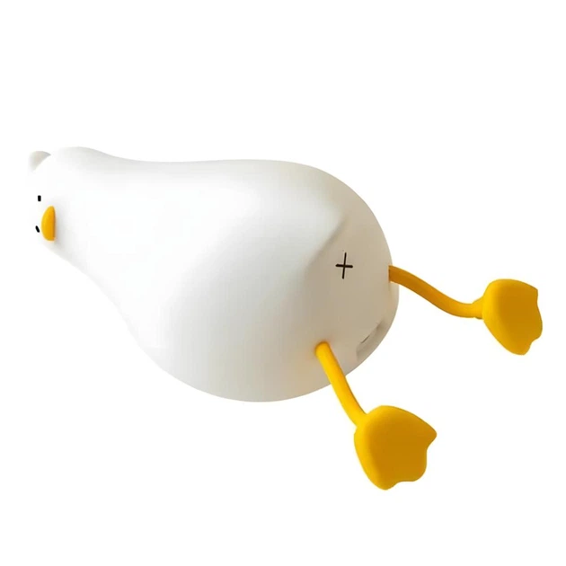 Нічник дитячий силіконовий Втомлена качечка з сенсорним керуванням та акумулятором Нічник дитячий силіконовий Втомлена качечка з сенсорним керуванням та акумулятором
