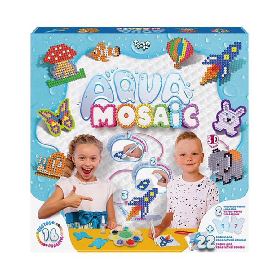 Набор креативного творчества Danko Toys Aqua Mosaic 16 цветов бусинок (AM-01-02)
