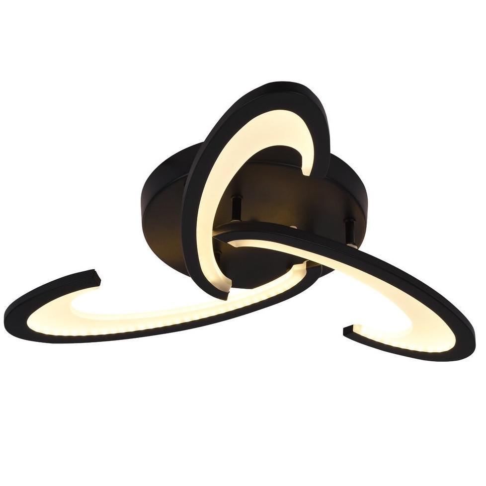 Люстра светодиодная Sirius 44W 3000-6500К Черный (6074-3 BK 44W)