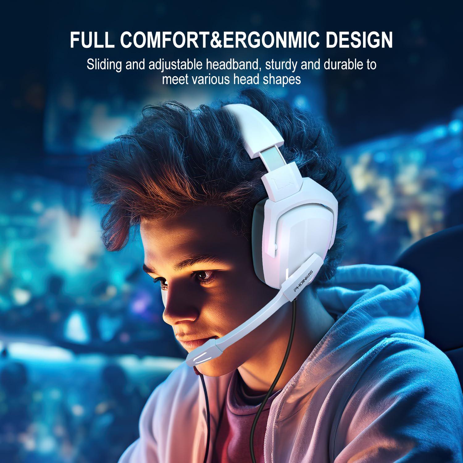 Наушники геймерские Kotion Each H-6 с поддержкой объемного звука 7,1 Белый (2375) - фото 2 Наушники геймерские Kotion Each H-6 с поддержкой объемного звука 7,1 Белый (2375) - фото 2