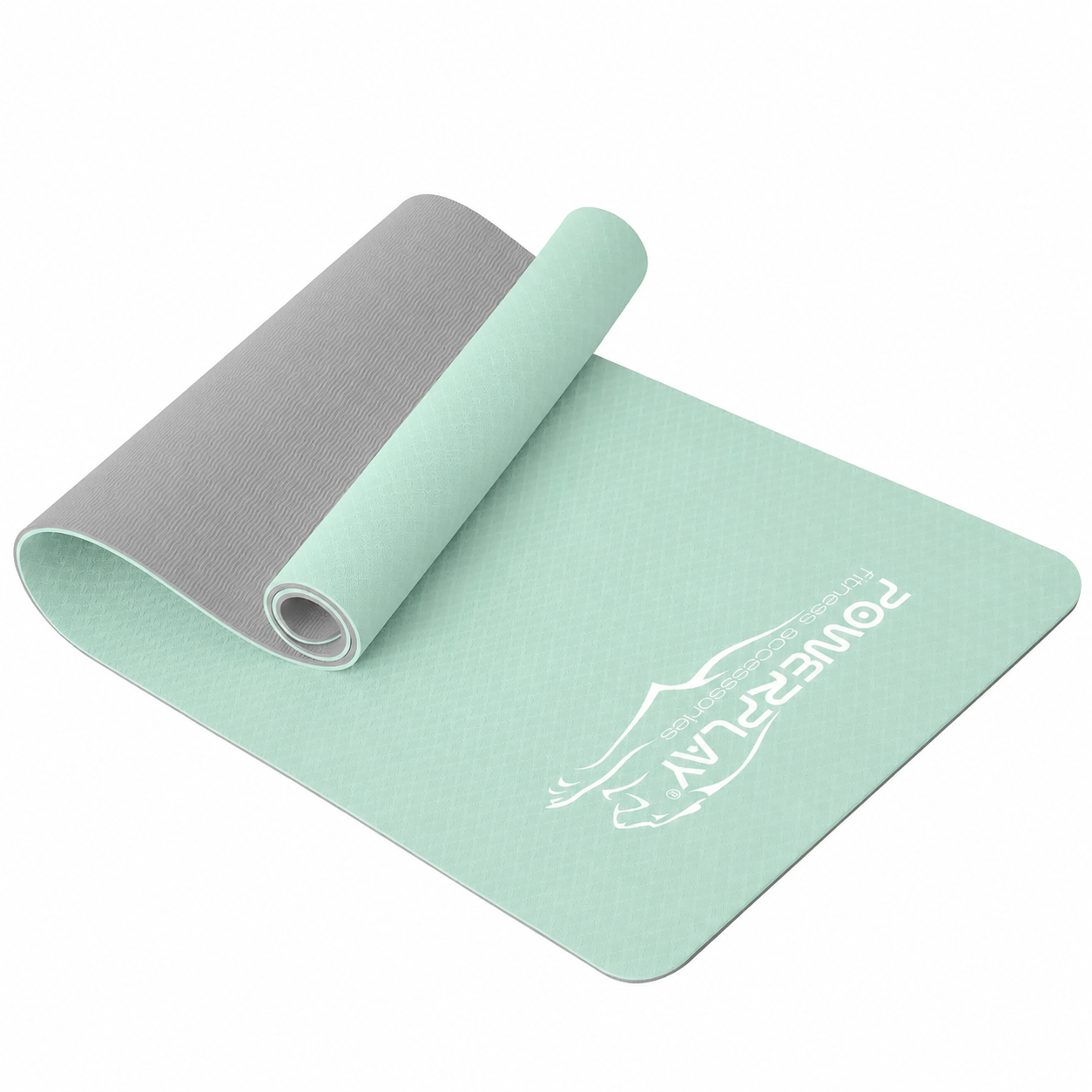 Килимок для йоги та фітнесу PowerPlay 4150 TPE Premium Performance Mat 183x61x0,6 см М'ятний