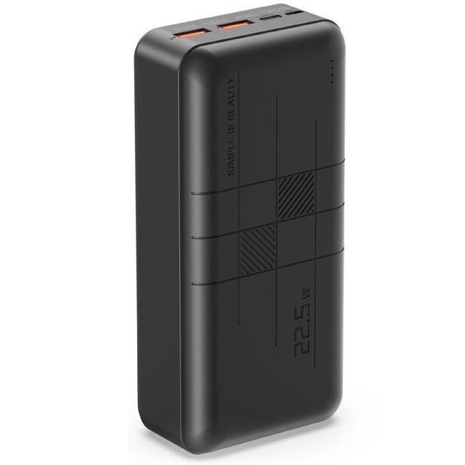 Повербанк Xo PR189 быстрая зарядка 2xUSB/Type-C/microUSB 22,5W 30000 mAh Черный (00098)