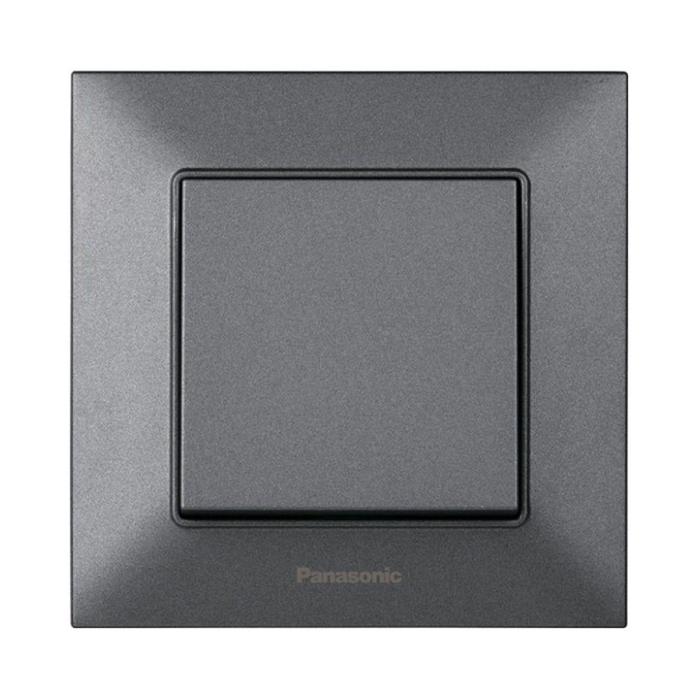 Вимикач 1-клавішний Panasonic Arkedia Slim Сірий димчатий (23815366)