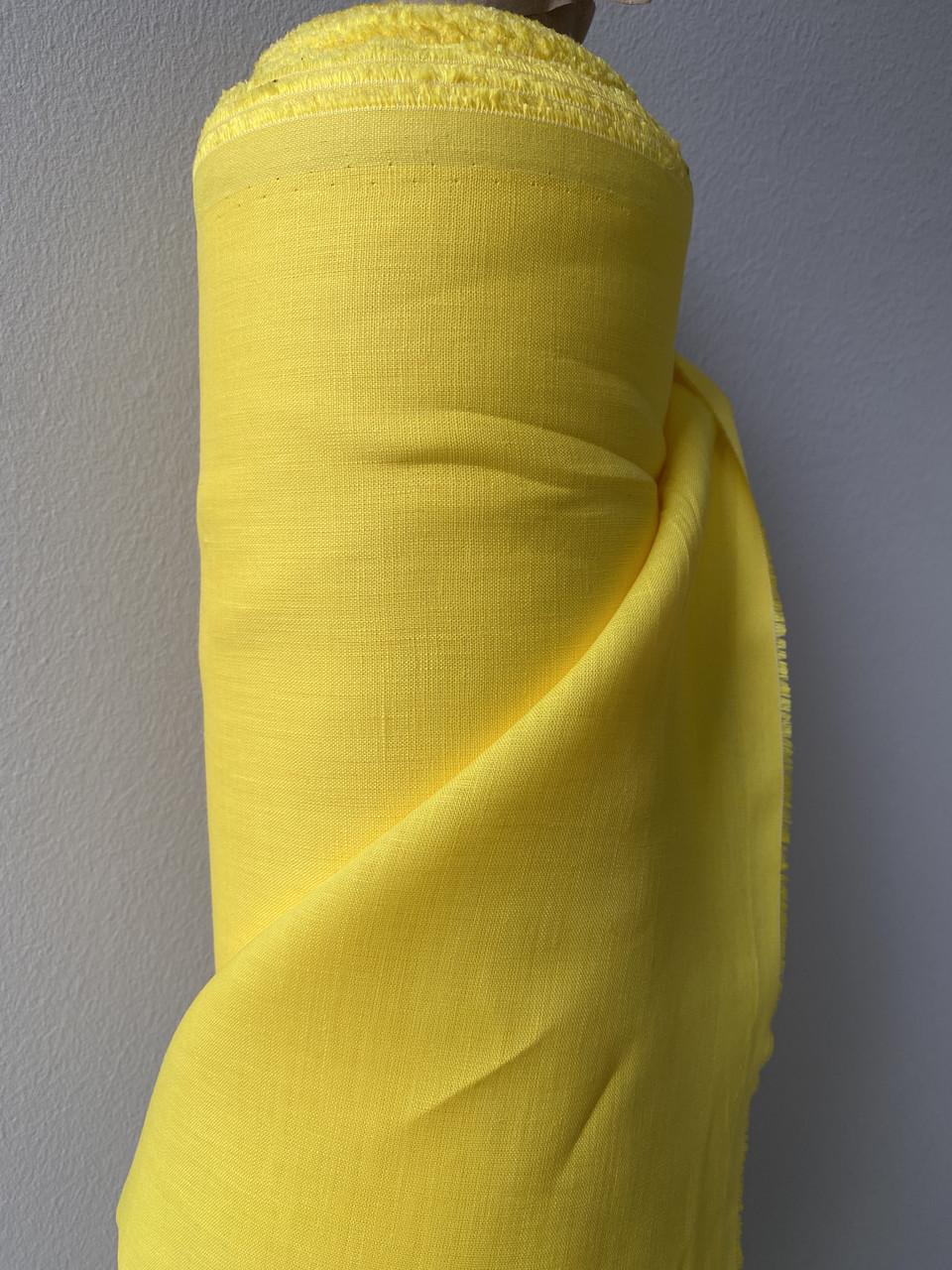 Ткань LINEN PLUS 100% лен 143 см 163/539 Желтый - фото 2 Ткань LINEN PLUS 100% лен 143 см 163/539 Желтый - фото 2