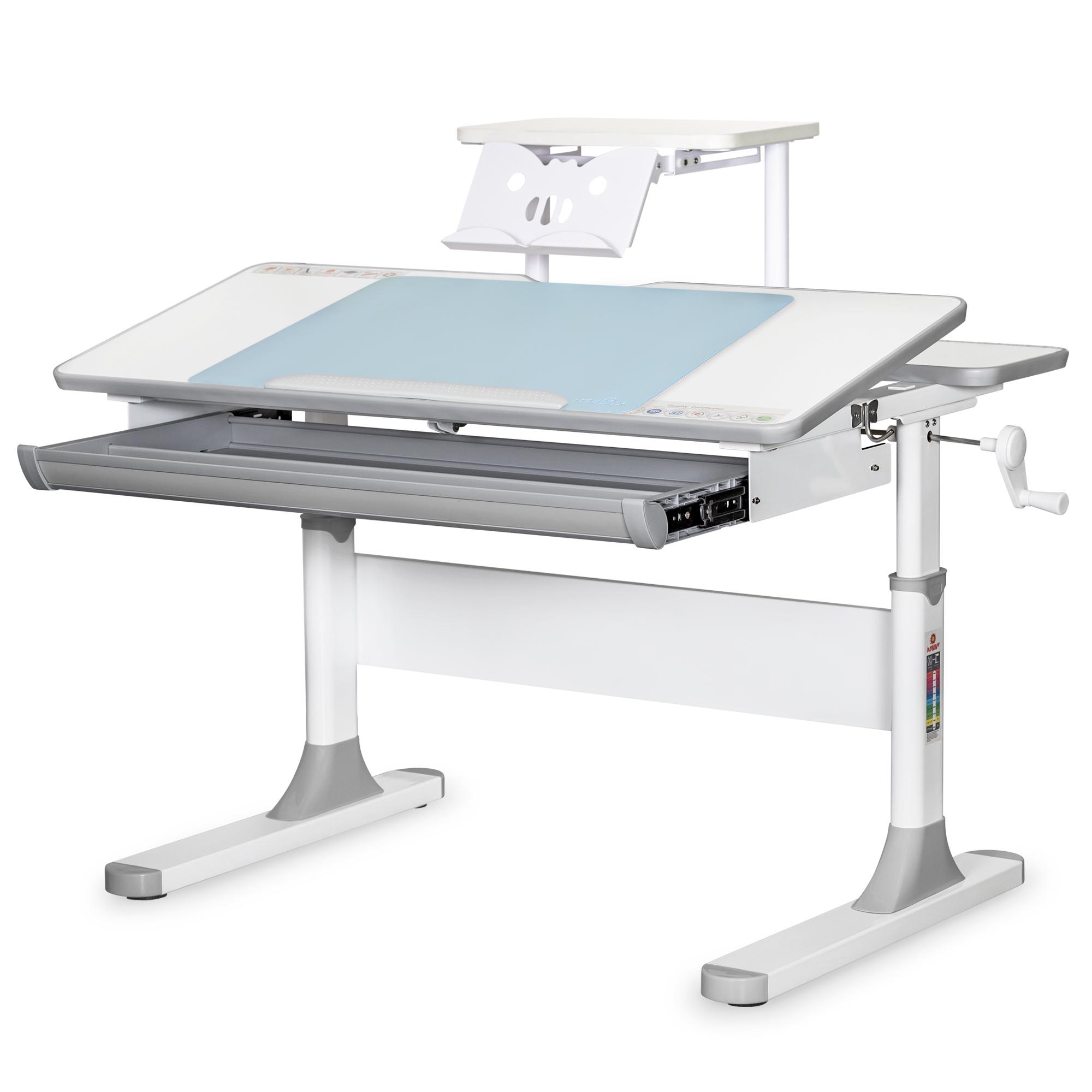 Парта-трансформер школьная Mealux Edmonton Multicolor детская с полкой S50 Серый (8720643) Парта-трансформер школьная Mealux Edmonton Multicolor детская с полкой S50 Серый (8720643)