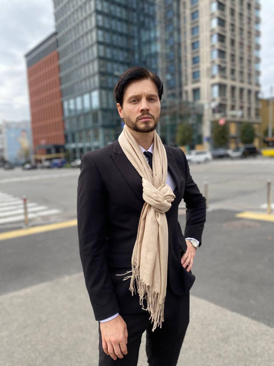 Шарф чоловічий My Scarf Мілан 180х60 см Молочний (29512460) Шарф чоловічий My Scarf Мілан 180х60 см Молочний (29512460)