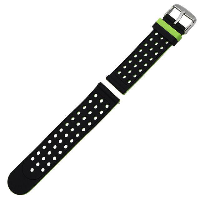 Двухсторонний ремешок с перфорацией для часов Samsung Galaxy Watch 3 45 мм SM-R840 Black/Green (1244707039)