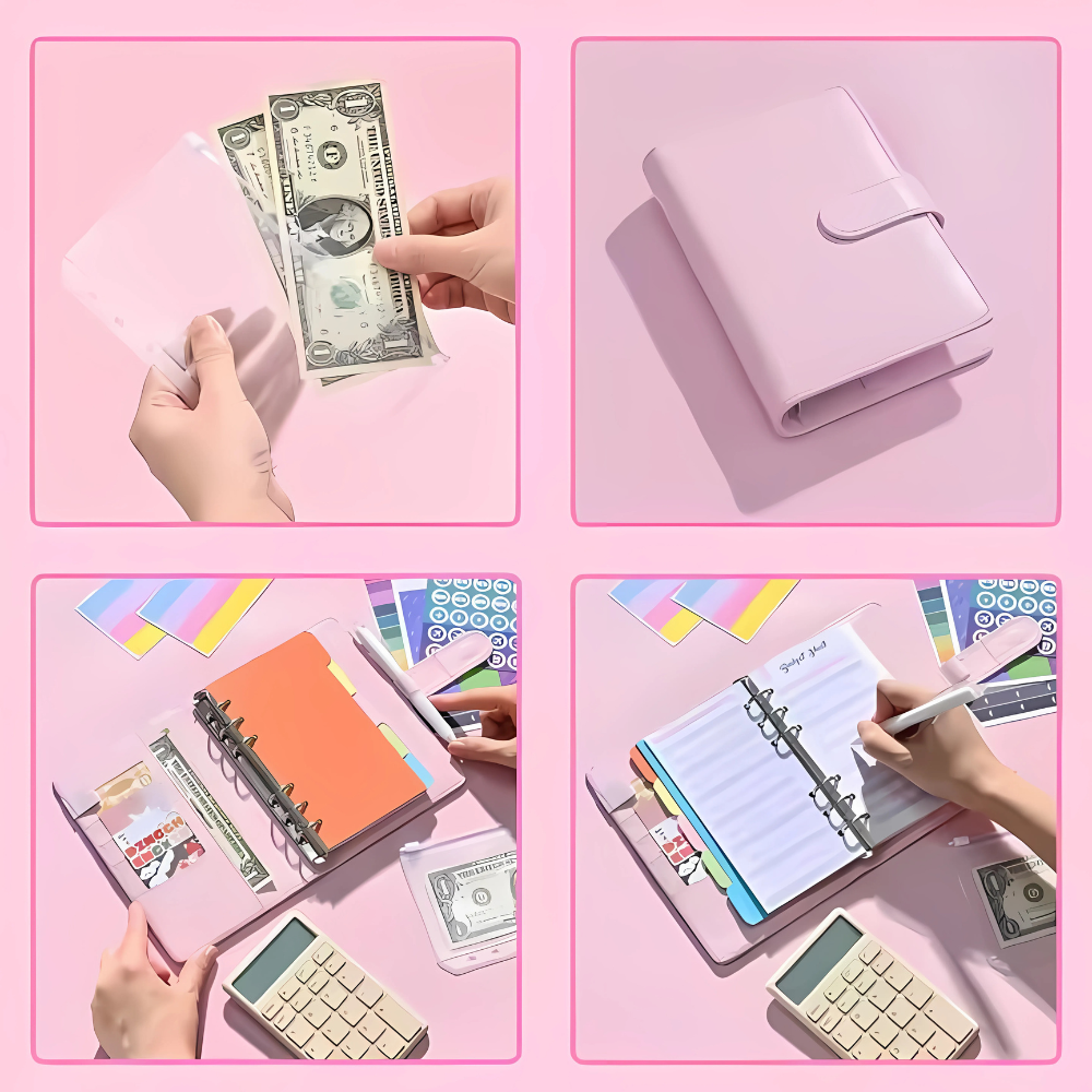 Блокнот-планер для грошей бюджету та зберігання фінансів/для ведення обліку доходу формат А6 Рожевий - фото 5