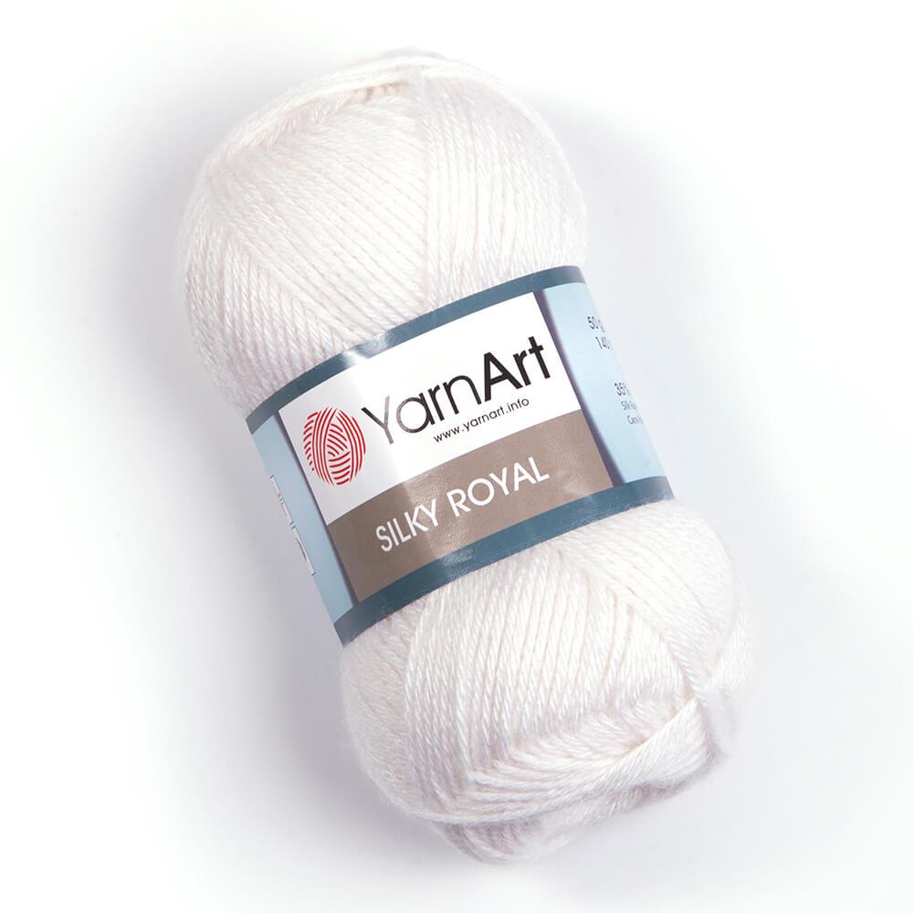 Пряжа YarnArt Silky Royal 447 Белый (6181)