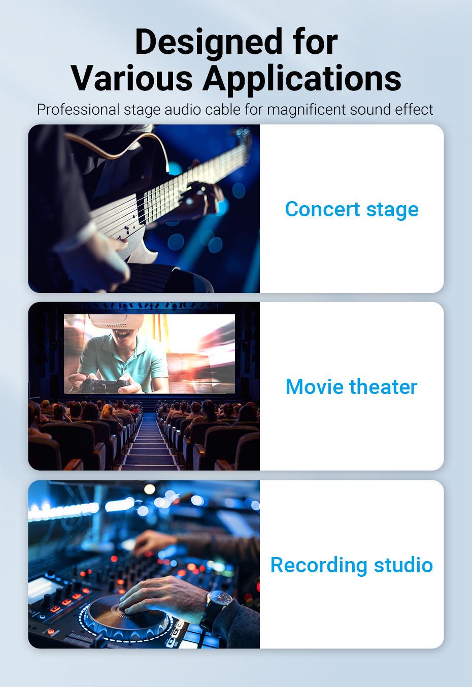Кабель Vention 2x 6.5 мм Jack-6.5 мм Jack HiFi стерео 6.35 мм TS на TRS L/R Канали 3 м Чорний (BATBI) - фото 11 Кабель Vention 2x 6.5 мм Jack-6.5 мм Jack HiFi стерео 6.35 мм TS на TRS L/R Канали 3 м Чорний (BATBI) - фото 11