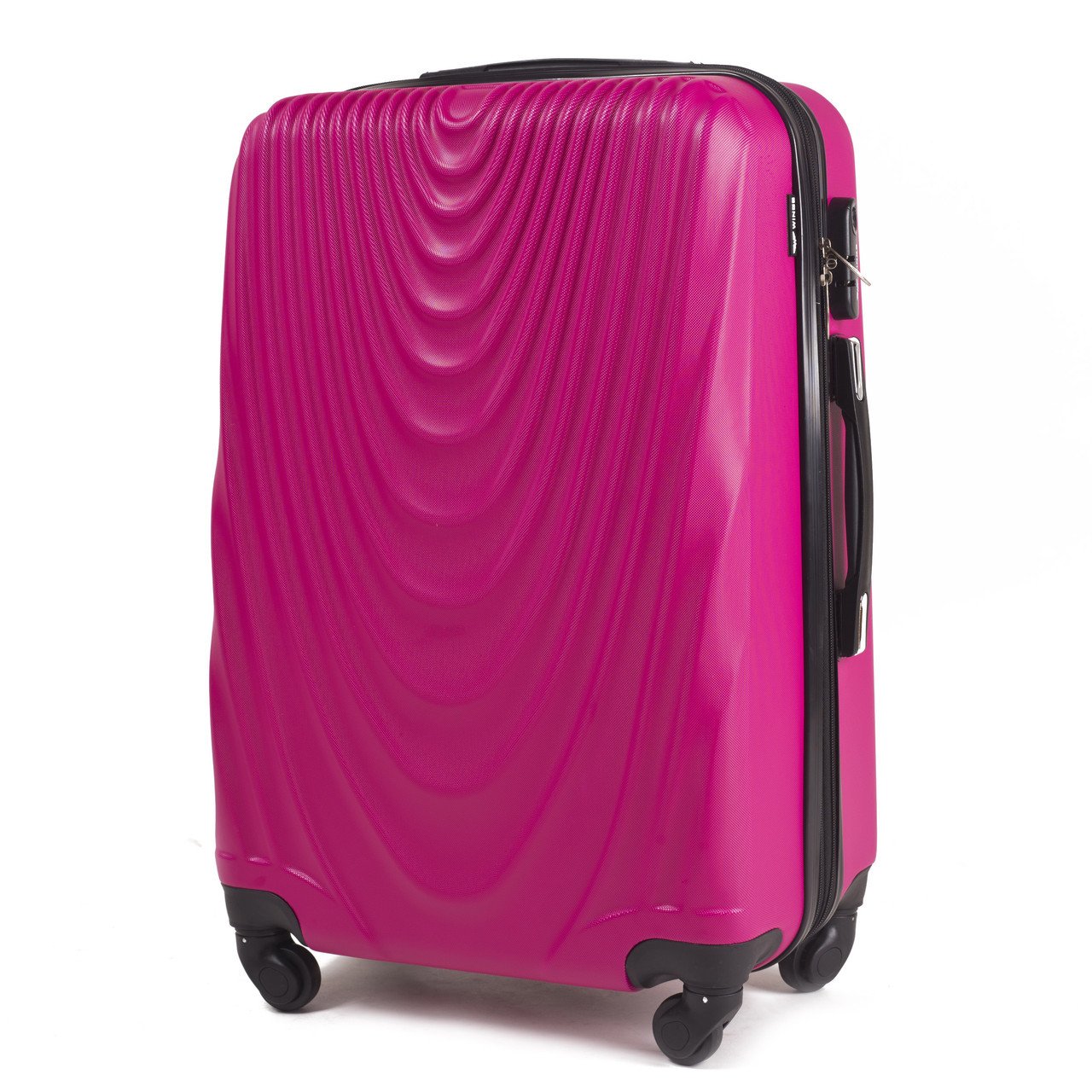 Чемодан пластиковый Wings 304 средний на 4 колесах 66х43х27 см 66 л Розовый