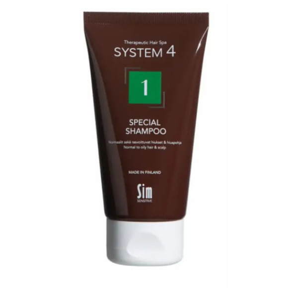 Шампунь с климбазолом для нормальной и жирной кожи головы Sim Sensitive System 4 1 Special Shampoo 75 мл (1873396894)