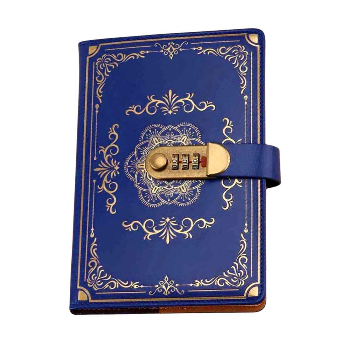 Блокнот с кодовым замком 212x145 мм Синий (3839)