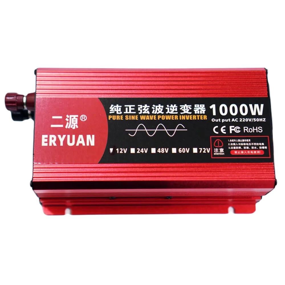 Преобразователь напряжения Eryuan 1000 W LCD DC/AC 12V-220 V с чистой синусоидой и вольтметром (2018974246) - фото 2 Преобразователь напряжения Eryuan 1000 W LCD DC/AC 12V-220 V с чистой синусоидой и вольтметром (2018974246) - фото 2