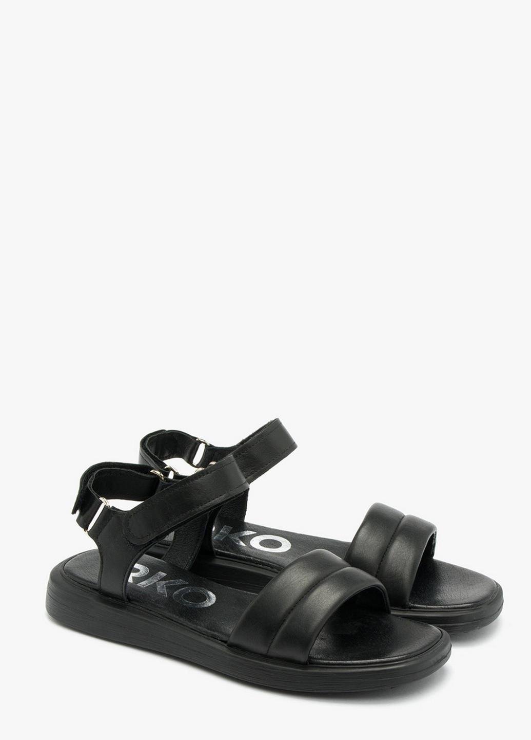 Сандалии женские RYLKO кожаные на тонкой платформе р. 41 Черный (0AF56_W_ _FB7)