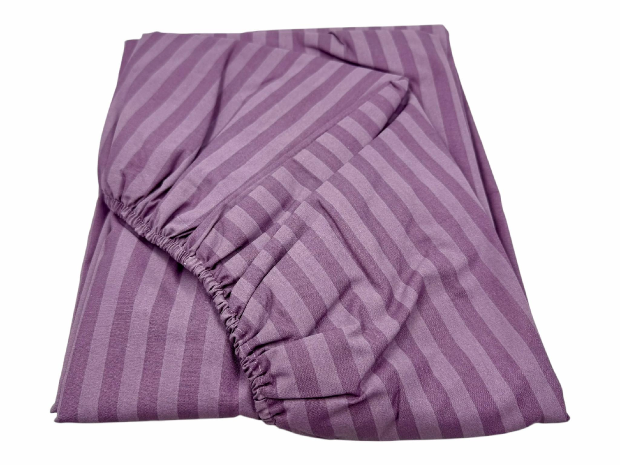 Простыня на резинке Фиолетовые полосы бязь 80x200 см (10038/x80) Простыня на резинке Фиолетовые полосы бязь 80x200 см (10038/x80)