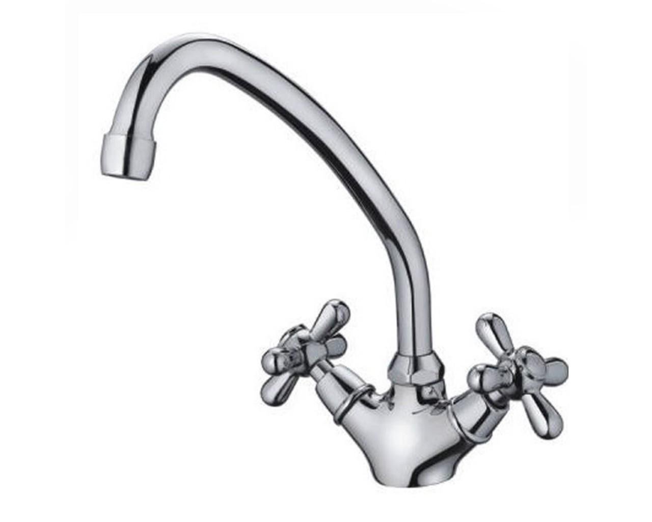 Змішувач для кухні Frap H25 F4125 1034156 двовентильний Хром (102295) Змішувач для кухні Frap H25 F4125 1034156 двовентильний Хром (102295)