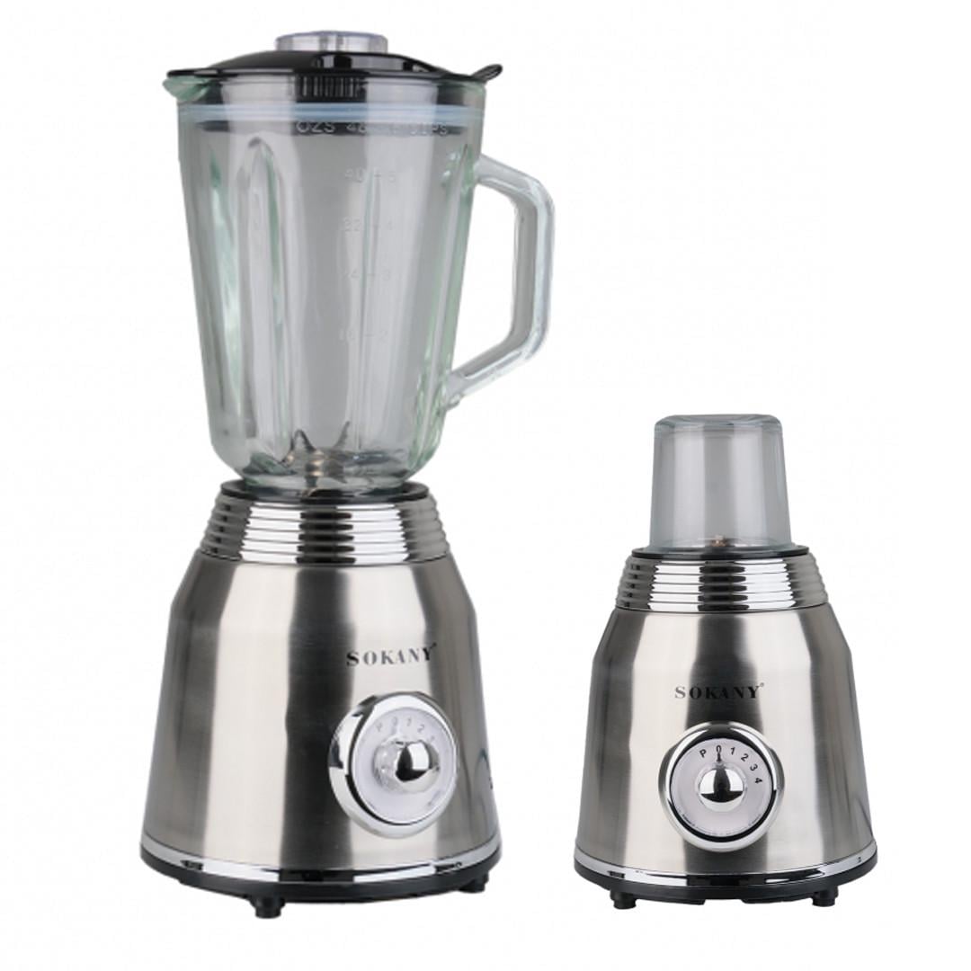 Блендер Sokany SK-186 800 Вт 4 режима скорости и 2 портативные насадки с чашей 15 л (MLD_V371)