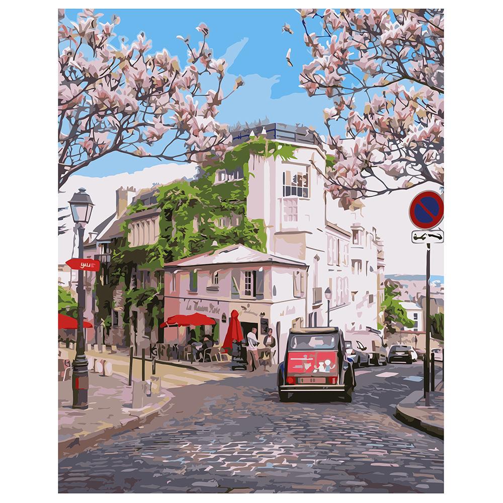 Картина по номерам Strateg Весенний город 40x50 см (VA-1070)