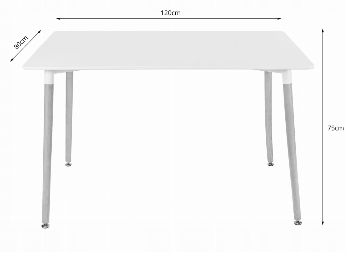 Обеденный стол Fregat Milano в скандинавском стиле Белый (2730786034) - фото 3 Обеденный стол Fregat Milano в скандинавском стиле Белый (2730786034) - фото 3