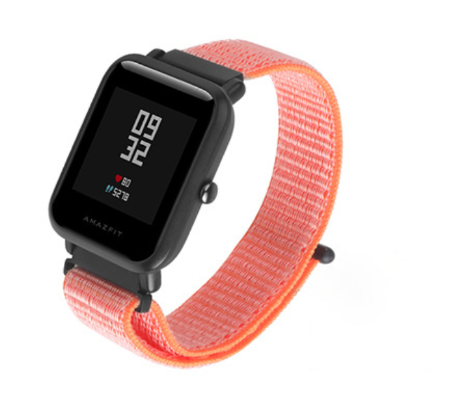 Ремінець для смарт-годинників тканинний SIKAI Nylon 20 мм для Amazfit Bip Lite S U/GTS 2 3 4 Mini/GTR Помаранчевий (1577P)